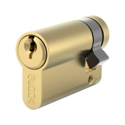 Półwkładka bębenkowa do drzwi zamka GERDA WKE1 35/10mm mosiądz 3klucze