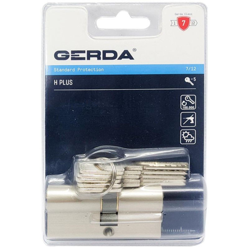 Wkładka 30/35 nikiel do drzwi zamka GERDA H PLUS