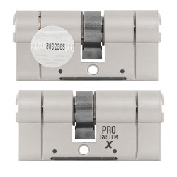 Wkładka 35/35 + wkładka 35/35 GERDA PSX nikiel satynowy ATEST 6D 5kl