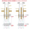 Wkładka z gałką Assa Abloy Yale Y600 50G/60 ATEST nikiel satynowy kl6D 5 kluczy