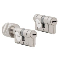 Wkładka 30/40 + wkładka z gałką 30G/40 GERDA PSX nikiel satynowy ATEST 6D