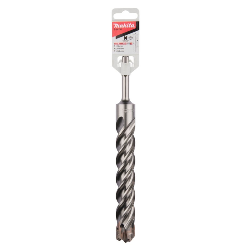Wiertło udarowe do betonu Makita B-58746 Nemesis2 SDS+ 28x250/200mm 4-ostrza 4-spirale