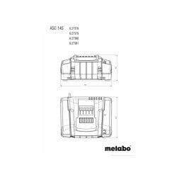 Ładowarka wielonapięciowa ASC 145 Metabo 12-36V 627378000