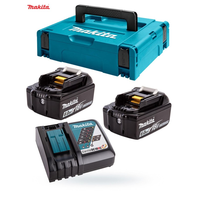 Ładowarka DC18RC +2aku BL1860B 6Ah MAKPAC 1 MAKITA
