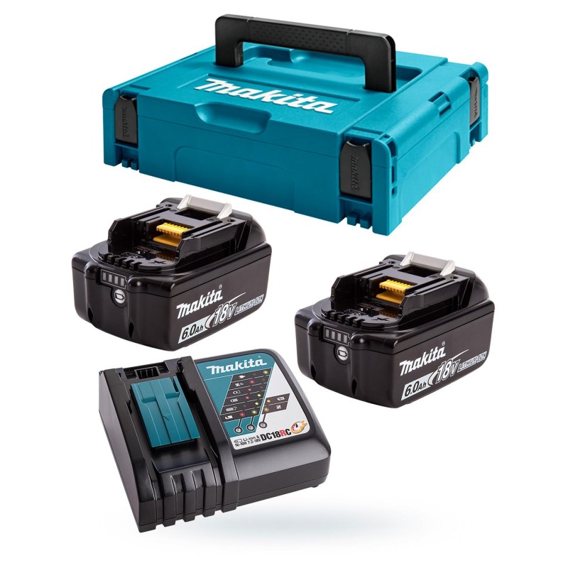 Ładowarka DC18RC +2aku BL1860B 6Ah MAKPAC 1 MAKITA