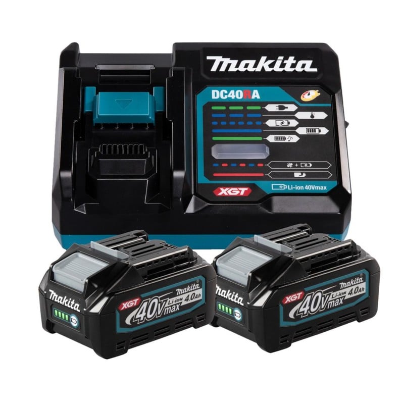 Zestaw zasilający Makita 191L77-9 ładowarka wielonapięciowa + 2x akumulator Li-Ion XGT 40V 4Ah