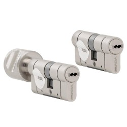 Wkładka 30/45 + wkładka z gałką 30G/45 GERDA PSX nikiel satynowy ATEST 6D