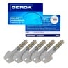 Wkładka 30/45 + wkładka z gałką 30G/45 GERDA PSX nikiel satynowy ATEST 6D