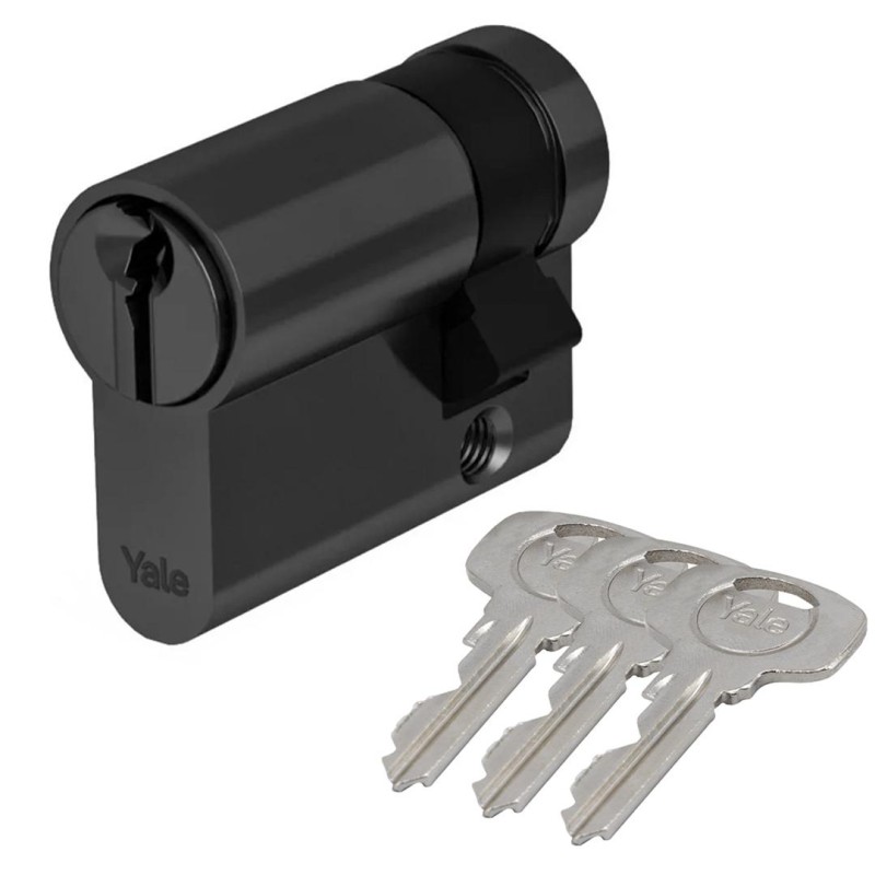 Półwkładka do drzwi zamka 55/10 czarna, Yale Assa Abloy