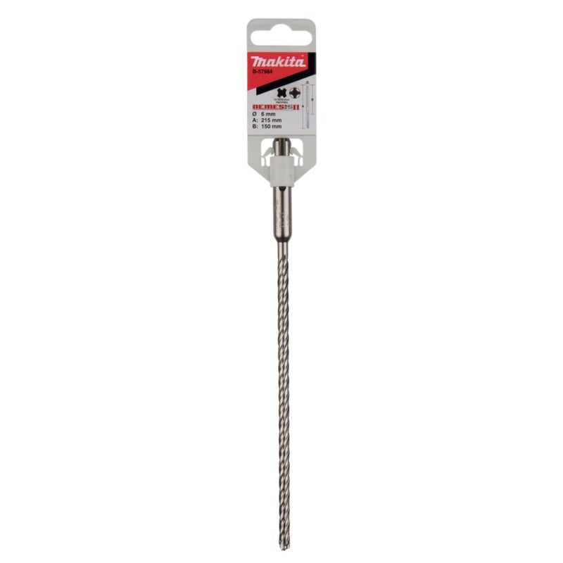 Wiertło udarowe do betonu Makita B-57984 Nemesis2 SDS+ 6x215/150mm 4-ostrza 4-spirale