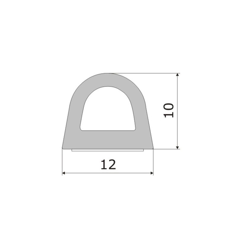 Uszczelka samoprzylepna do okien i drzwi Pgum-sill EPDM profil D 12x10mm biała 50m