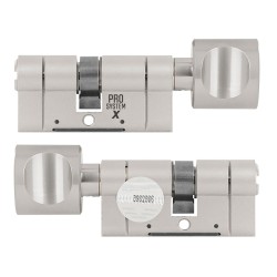 Wkładka z gałką GERDA PSX 55G/40mm ATEST C KL 6.2 nikiel satynowy PRO SYSTEM X 5kluczy