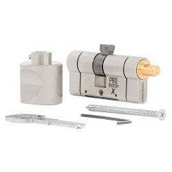 Wkładka z gałką GERDA PSX 55G/40mm ATEST C KL 6.2 nikiel satynowy PRO SYSTEM X 5kluczy