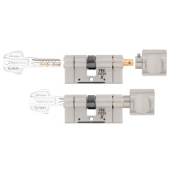 Wkładka z gałką GERDA PSX 55G/40mm ATEST C KL 6.2 nikiel satynowy PRO SYSTEM X 5kluczy