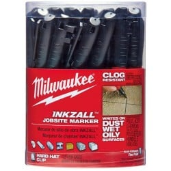Marker budowlany Milwaukee 48223100 INKZALL 1mm wodoodporny czarny 36szt