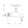 Zawór czerpalny żeliwny 3/4" Hydroland ZW-68-020 – trwały kran ogrodowy