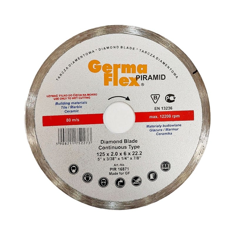 Tarcza diamentowa pełna Germa-Flex PIRAMID PIR16871 125x2x22,2mm na mokro
