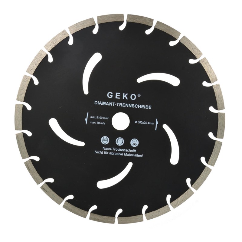 Tarcza diamentowa segmentowa GEKO G00296 300x3x25,4 czarna
