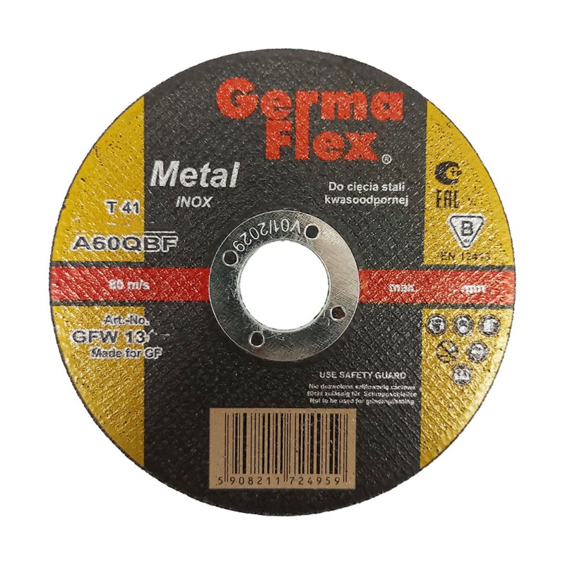 Tarcza do cięcia metalu Germa-Flex GFW13481 INOX 230x1,9mm T41A60QBF płaska