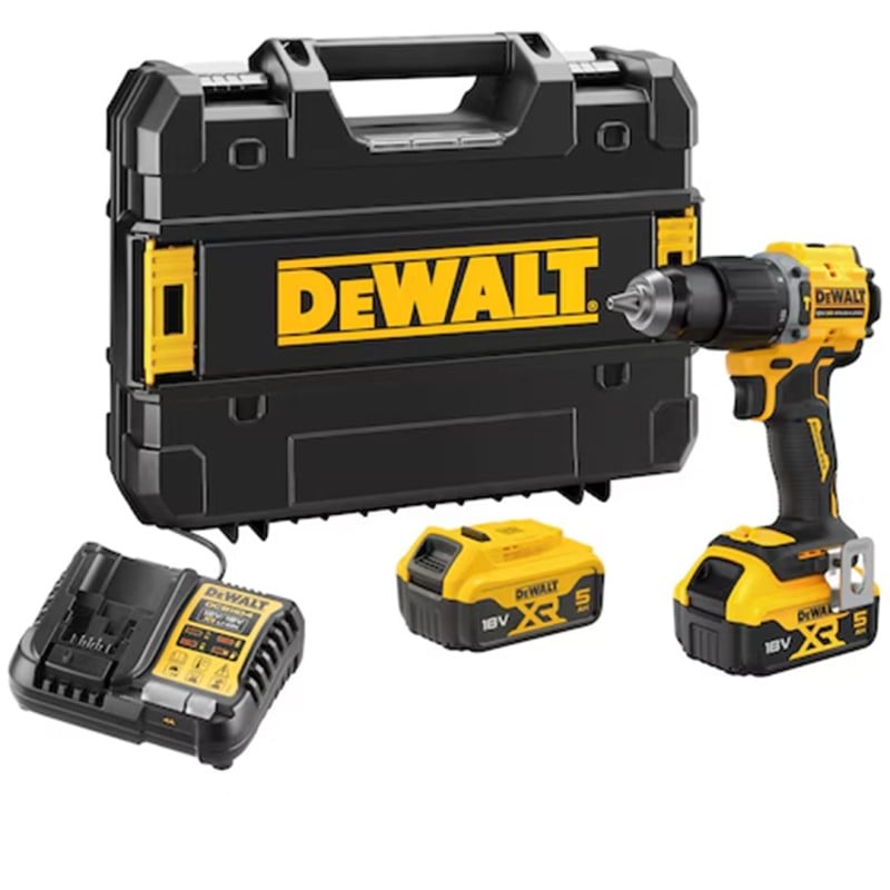 Akumulatorowa wiertarko-wkrętarka udarowa DeWALT DCD799P2T-QW 18V XR 74 Nm BL 2x5Ah walizka