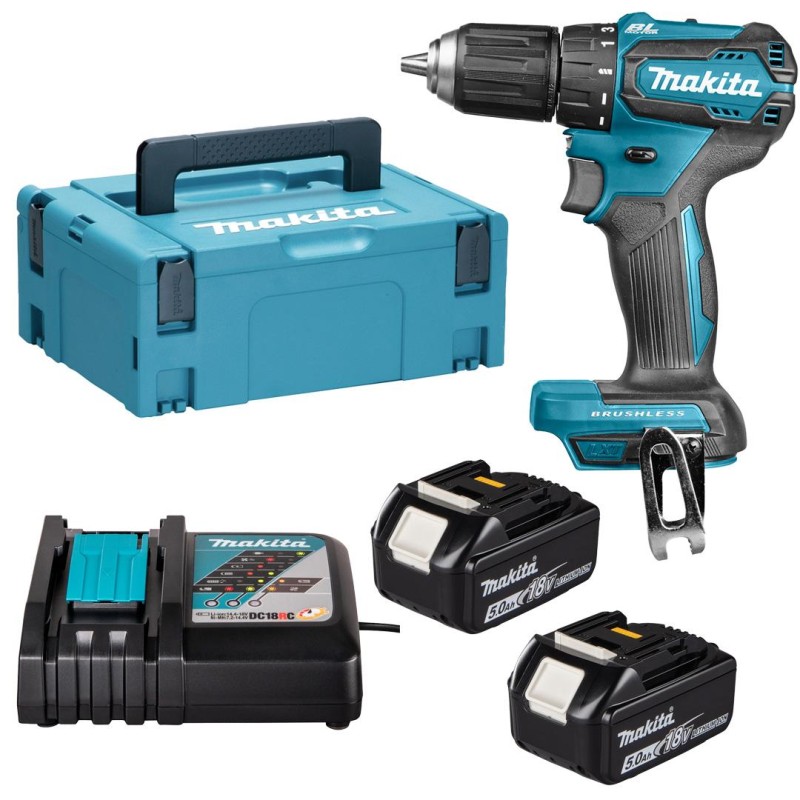 Wkrętarka Makita DDF483RTJ LXT 18V 2x5Ah BL 40Nm 2 biegi walizka
