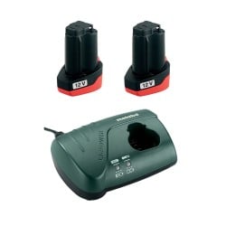 Wiertarko-wkrętarka Metabo 600080710 PowerMaxx BS Basic SET 12V 2x2Ah akcesoria
