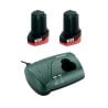 Wiertarko-wkrętarka Metabo 600080710 PowerMaxx BS Basic SET 12V 2x2Ah akcesoria
