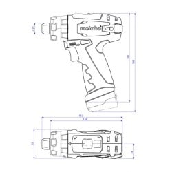 Wiertarka udarowa Metabo 600385502 PowerMaxx SB Basic 12V 34 Nm BODY walizka