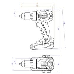 Akumulatorowa wiertarko-wkrętarka udarowa Metabo 602316500 18V 2x4Ah SB 18 LT