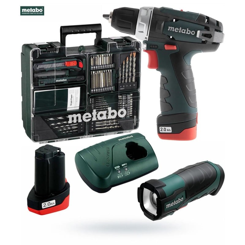 Wkrętarka METABO 10,8V 34Nm 2x2Ah +latarka+akc