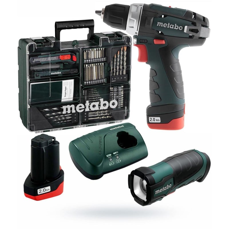 Wkrętarka METABO 10,8V 34Nm 2x2Ah +latarka+akc