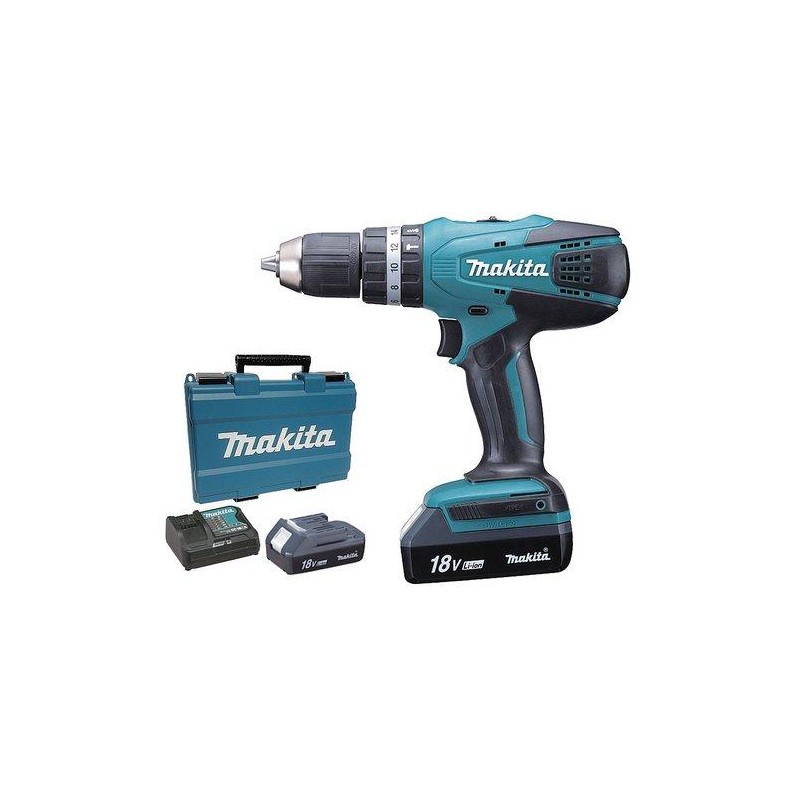 Wkrętarka Makita HP457DWE 18V 2x1,3Ah udar MAKPAC