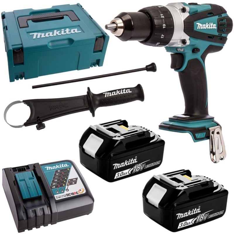 Wkrętarka udarowa 18V 91Nm 2x3Ah Makita DHP458RFJ
