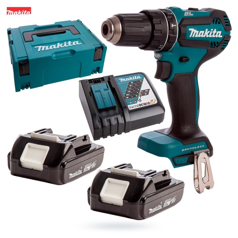 Wkrętarka 18V udar BL LXT 2x2Ah Makita DHP485RAJ