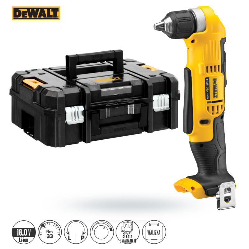 Wkrętarka DEWALT DCD740NT-XJ kątowa 18V 33Nm body