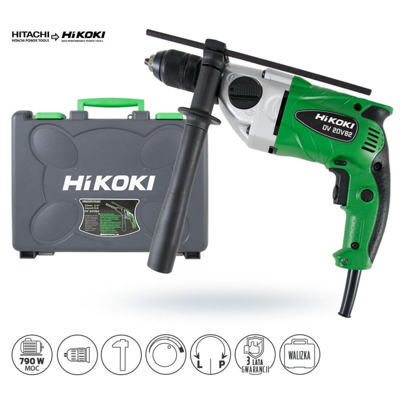 Wiertarka udarowa 790W HiKOKI DV20VB2 WUZ 2 biegowa