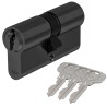 Wkładka 45/55 + wkładka z gałką 45G/55 czarna, Yale Assa Abloy