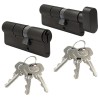 Wkładka 50/55 + wkładka z gałką G55/50 czarna, Yale Assa Abloy