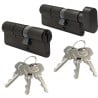 Wkładka 27/45 + wkładka z gałką G45/27 czarna, Yale Assa Abloy