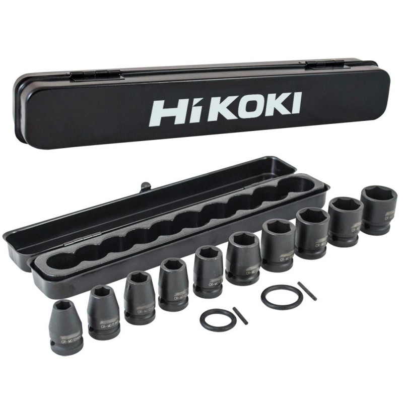Nasadki udarowe krótkie 1/2'' 10szt HiKOKI
