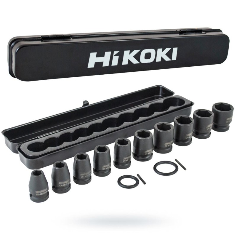Nasadki udarowe krótkie 1/2'' 10szt HiKOKI