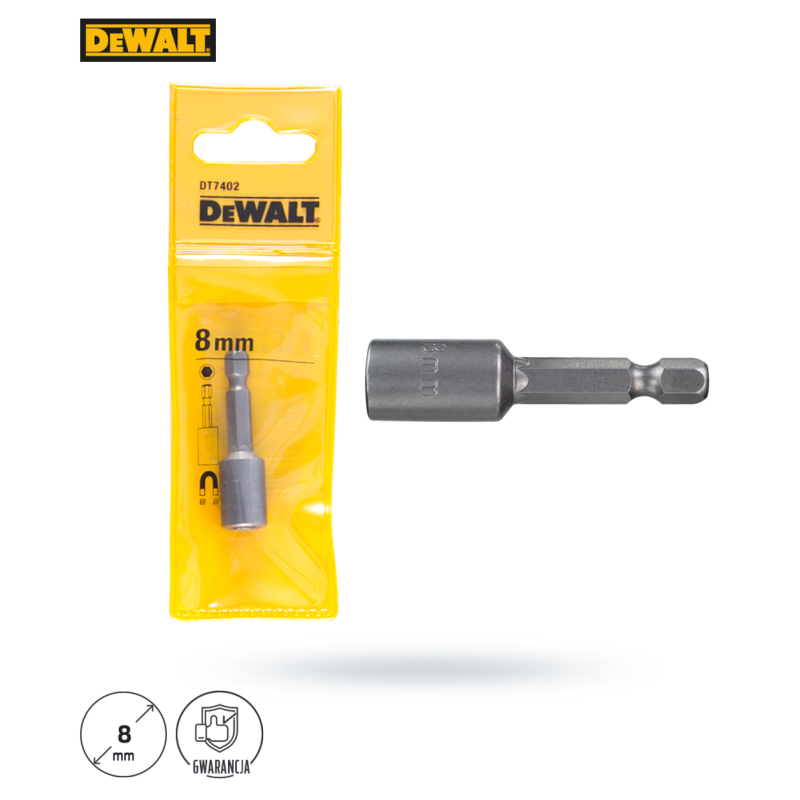 Nasadka DEWALT DT7402 z magnesem 8mm 50mm
