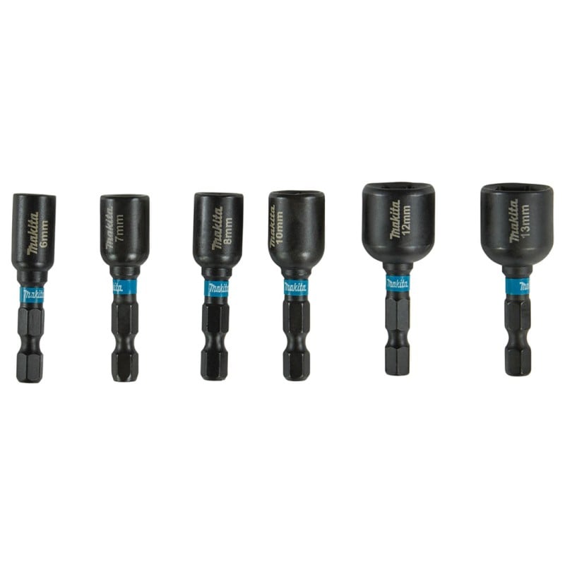 Nasadki magnetyczne udarowe Makita E-15768 HEX 1/4’’ 50mm 6-13mm 6el. IMPACT BLACK