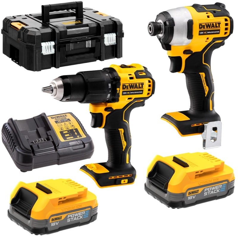 DCD709+DCF809 Powerstack 18V DeWALT DCK2062E2T-QW