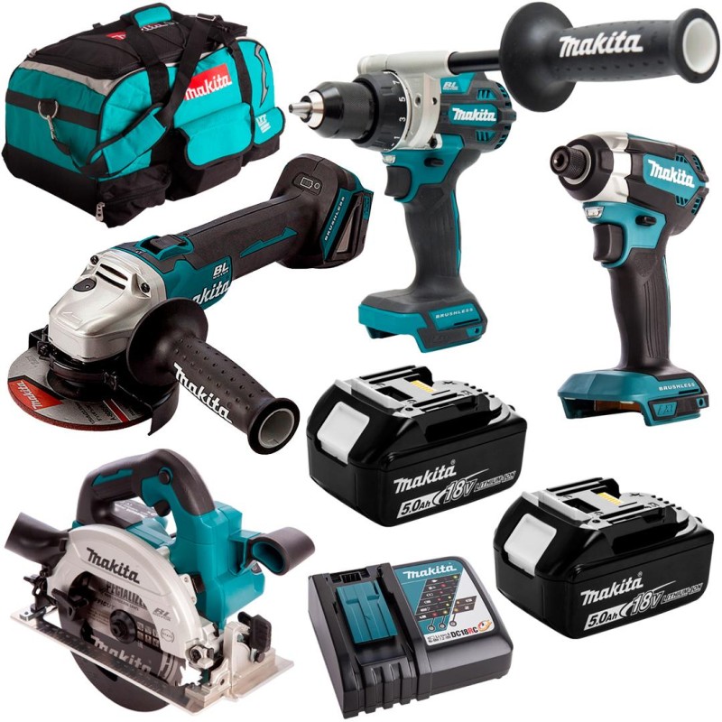Combo dga504 dhs660 ddf486 dtd153 makita dlx4156tx