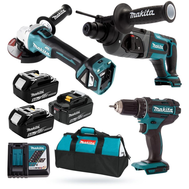 Zesta DDF482 DHR241 DGA504 3x5Ah MAKITA DLX3078TX1