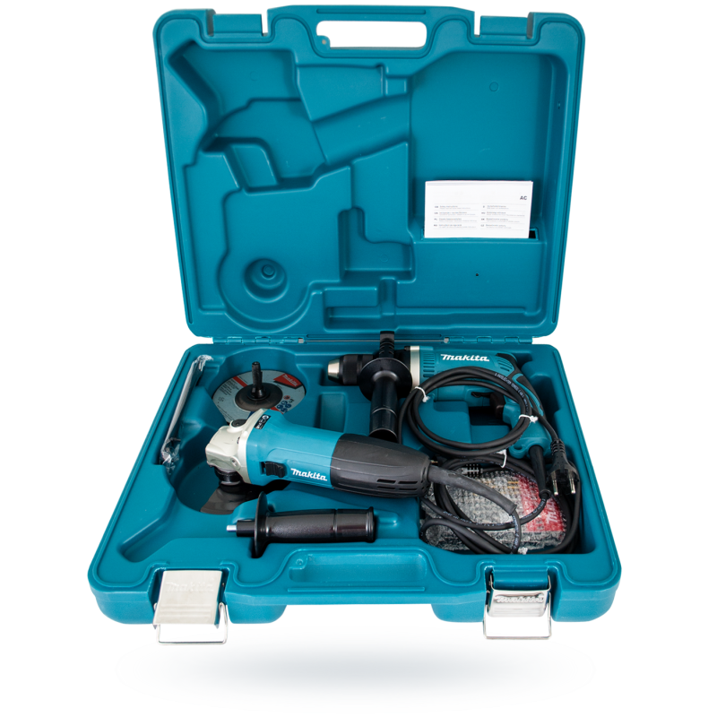 Zestaw Makita DK0050X1 GA5030R+ wiertarka HP1631K
