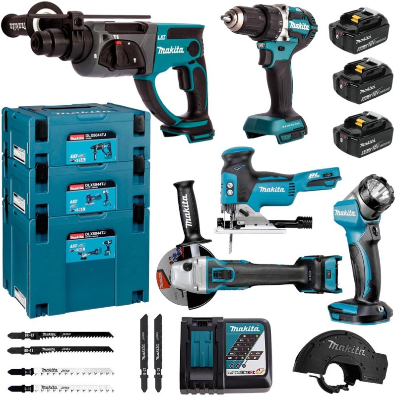 Zestaw 5szt elektronarz 18V 3x5Ah Makita DLX5044TJ