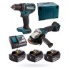 Zestaw COMBO Makita DLX2284J1 wkrętarka+szlifierka