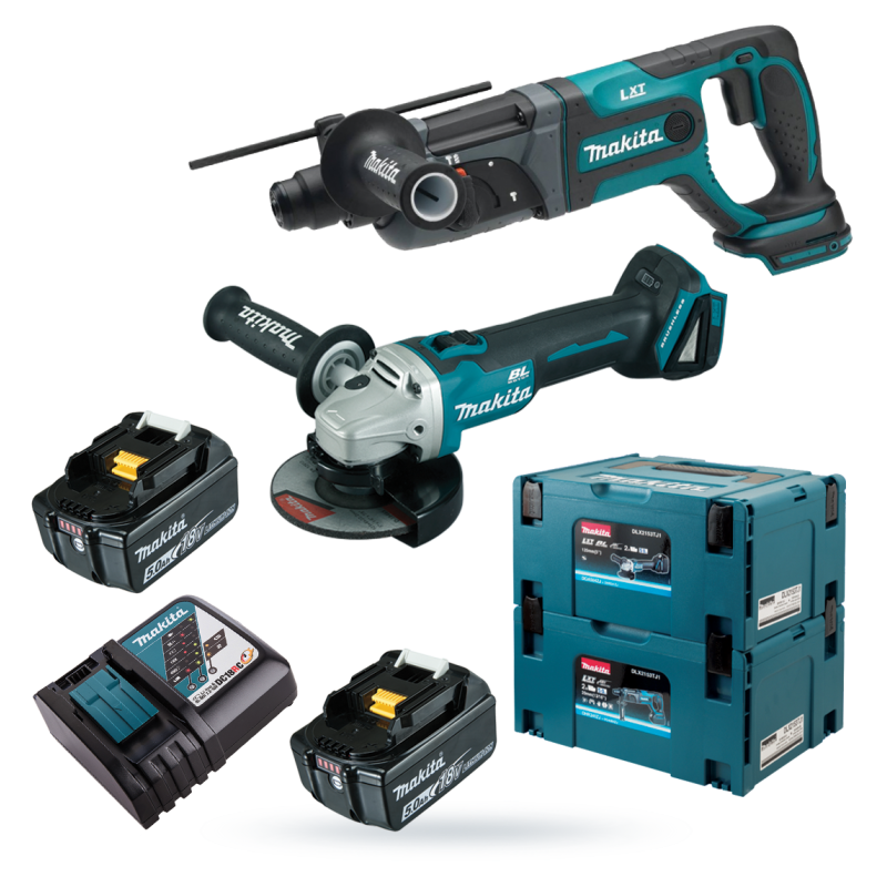 COMBO DLX2153TJ1 DGA504 + DHR241 2x5Ah MAKITA